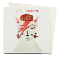 David Meowie Greetings Card