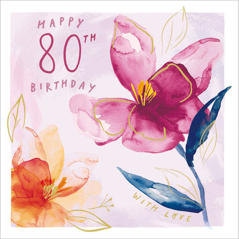 Happy 80th Birthday With Love Card