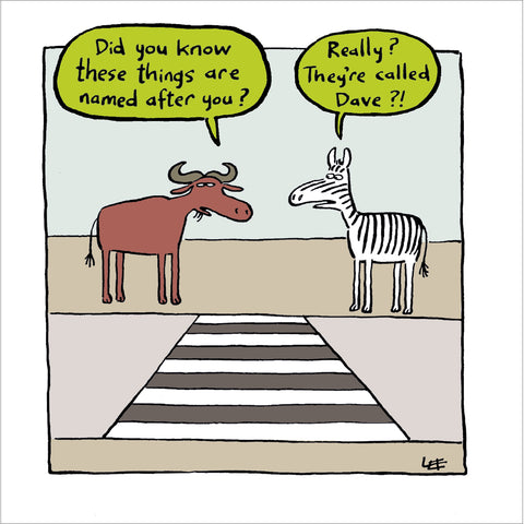 Zebra Crossing Greeting Card