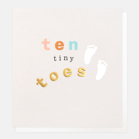 Ten Tiny Toes Greetings Card