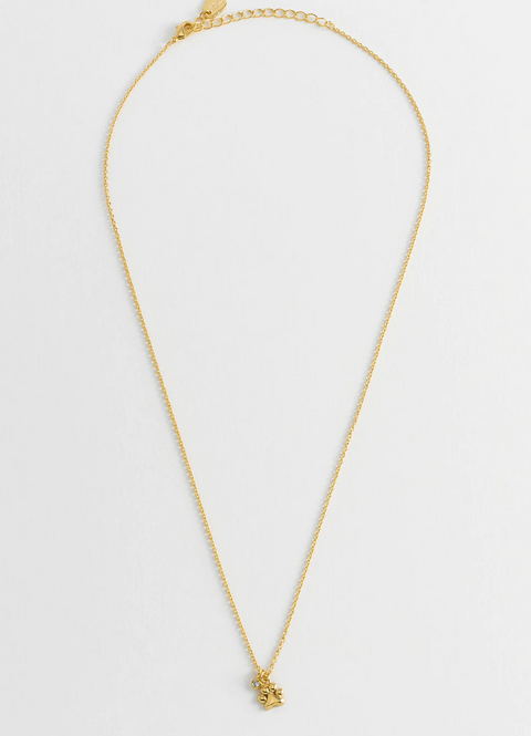 Estella Bartlett Gold Plated Paw Charm Necklace