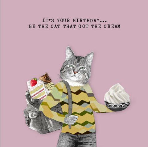 Cat That Got The Cream Card