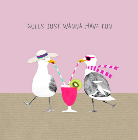 Gulls Just Wanna Have Fun Card