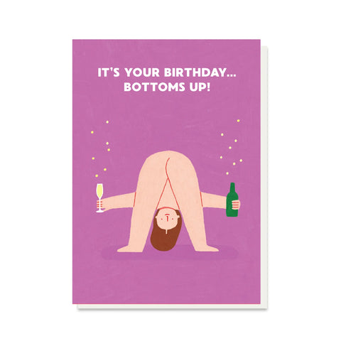 Bottoms Up Birthday Card