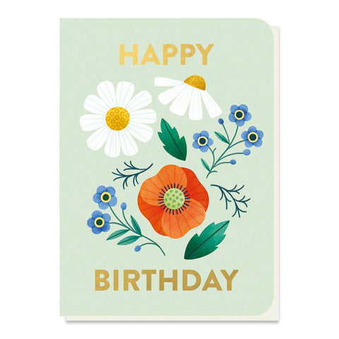 Happy Birthday Wild Flowers Seed Stick Card