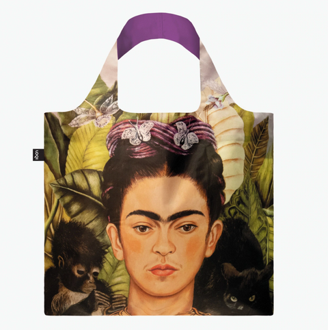 Loqi Frida Kahlo Self Portrait with Hummingbird Recycled Bag